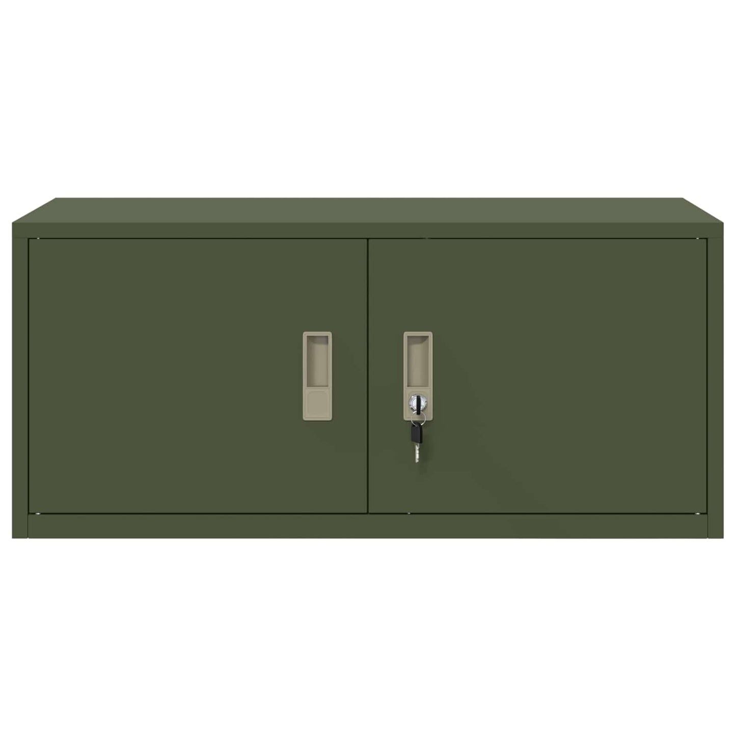 Aufbewahrungsschrank Olive Grün 90 x 40 x 40 cm Stahl