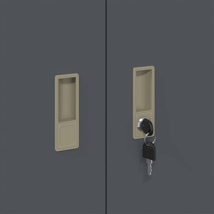 Aufbewahrungsschrank Anthrazit 90 x 40 x 70 cm Stahl