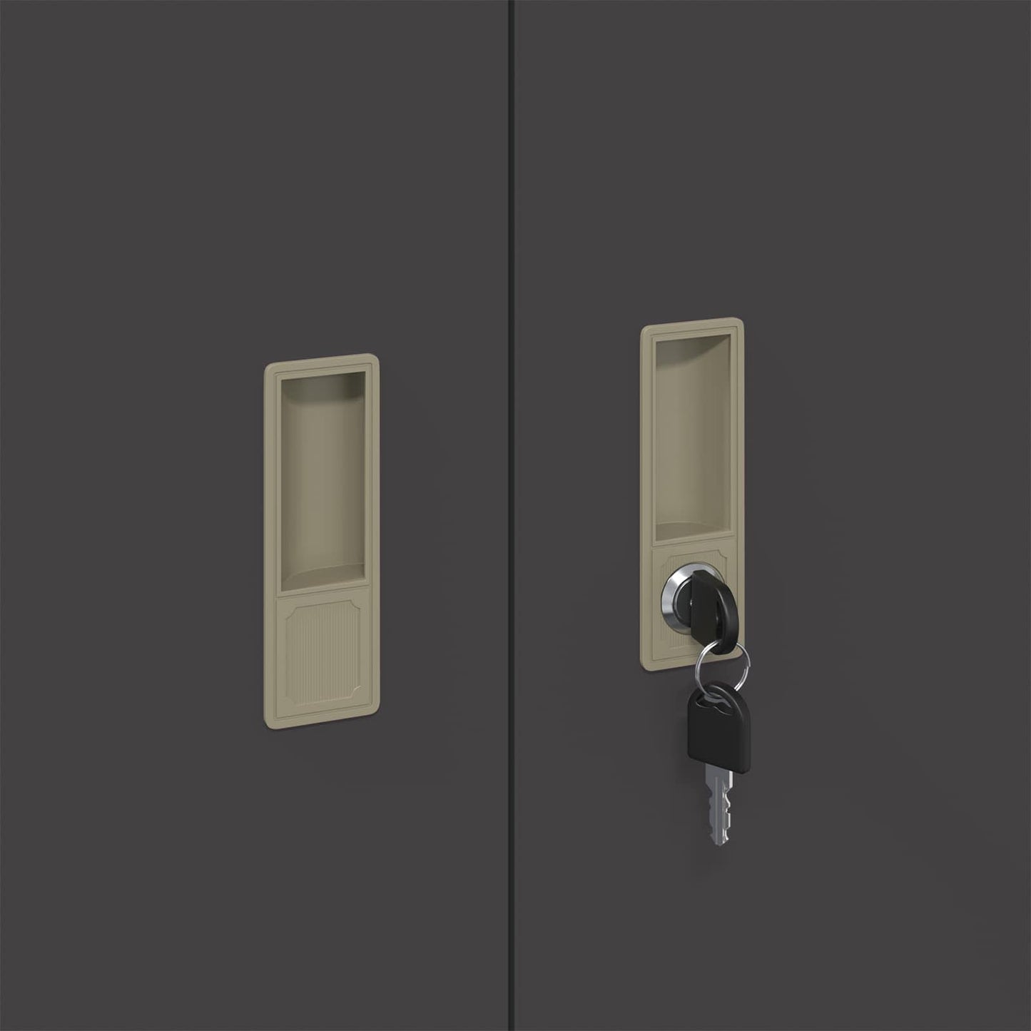 Aufbewahrungsschrank Schwarz 90 x 40 x 90 cm Stahl