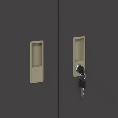 Aufbewahrungsschrank Schwarz 90 x 40 x 90 cm Stahl