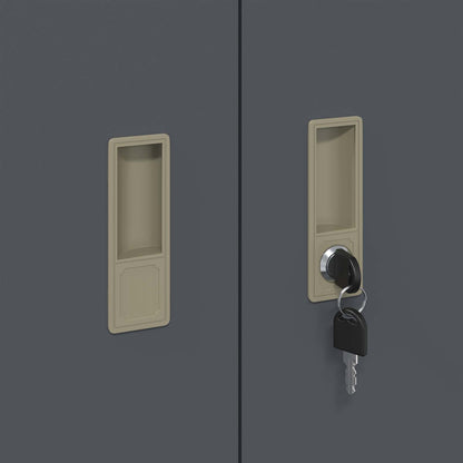 Aufbewahrungsschrank Anthrazit 90 x 40 x 105 cm Stahl