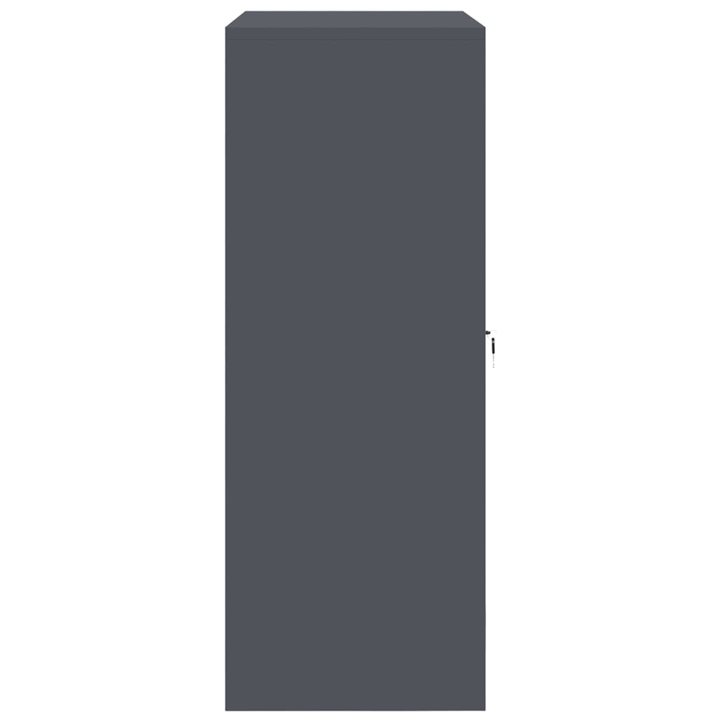 Aufbewahrungsschrank Anthrazit 90 x 40 x 105 cm Stahl