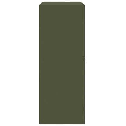 Aufbewahrungsschrank Olive Grün 90 x 40 x 105 cm Stahl
