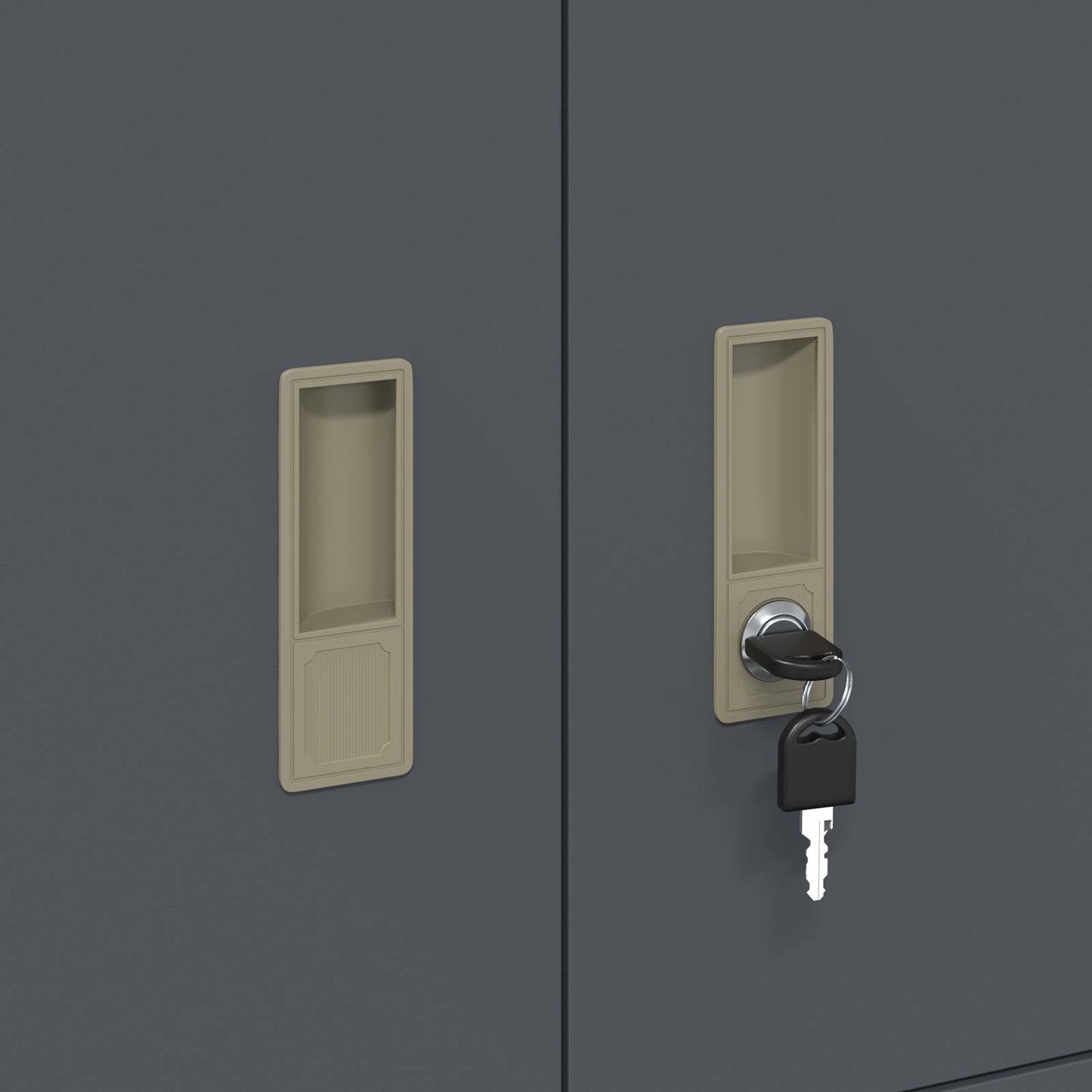 Aufbewahrungsschrank Anthrazit 80 x 40 x 40 cm Stahl