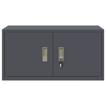 Aufbewahrungsschrank Anthrazit 80 x 40 x 40 cm Stahl