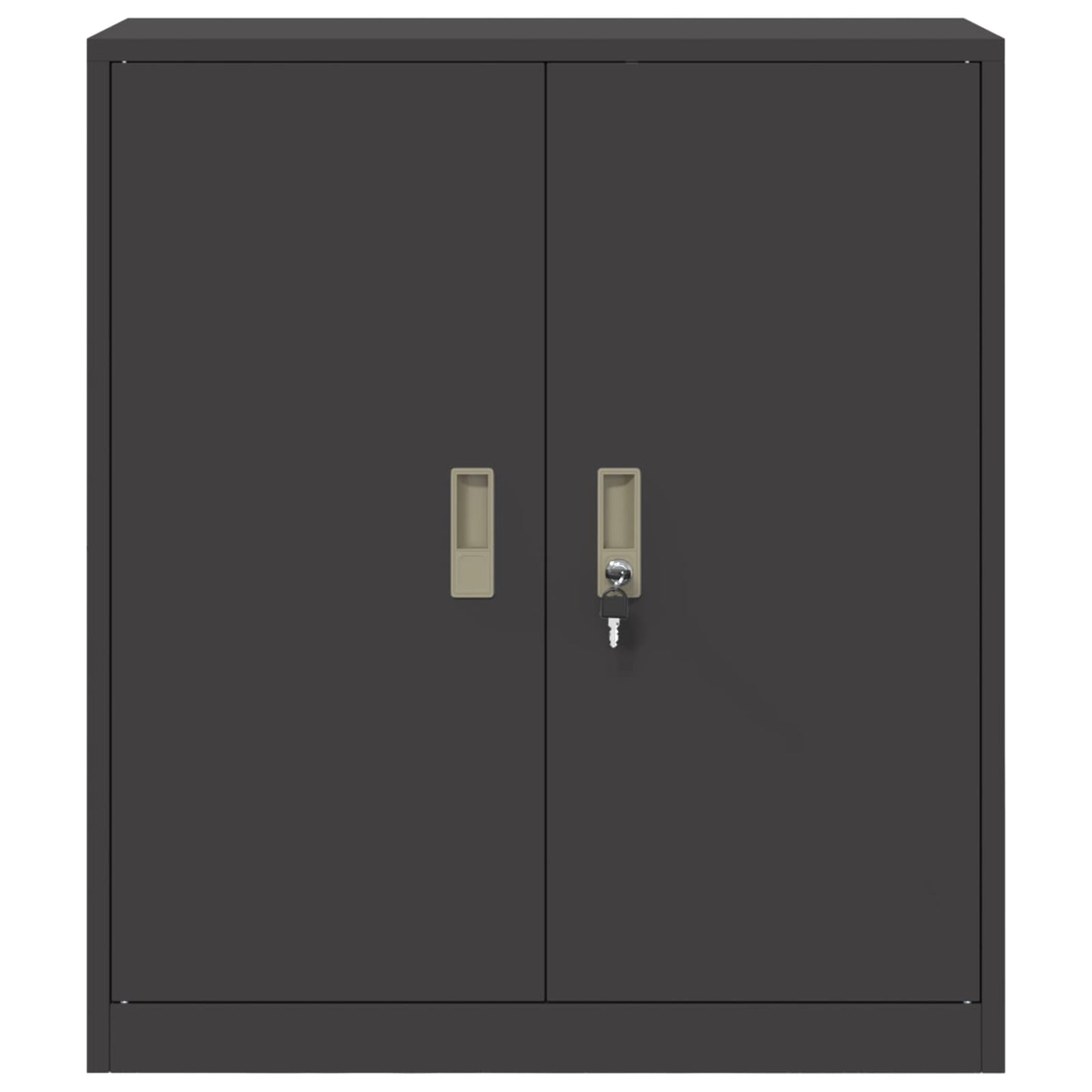 Aufbewahrungsschrank Schwarz 80 x 40 x 90 cm Stahl