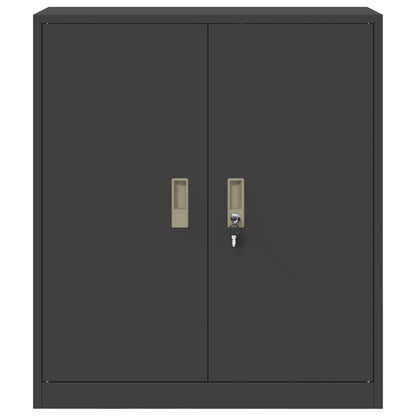 Aufbewahrungsschrank Schwarz 80 x 40 x 90 cm Stahl