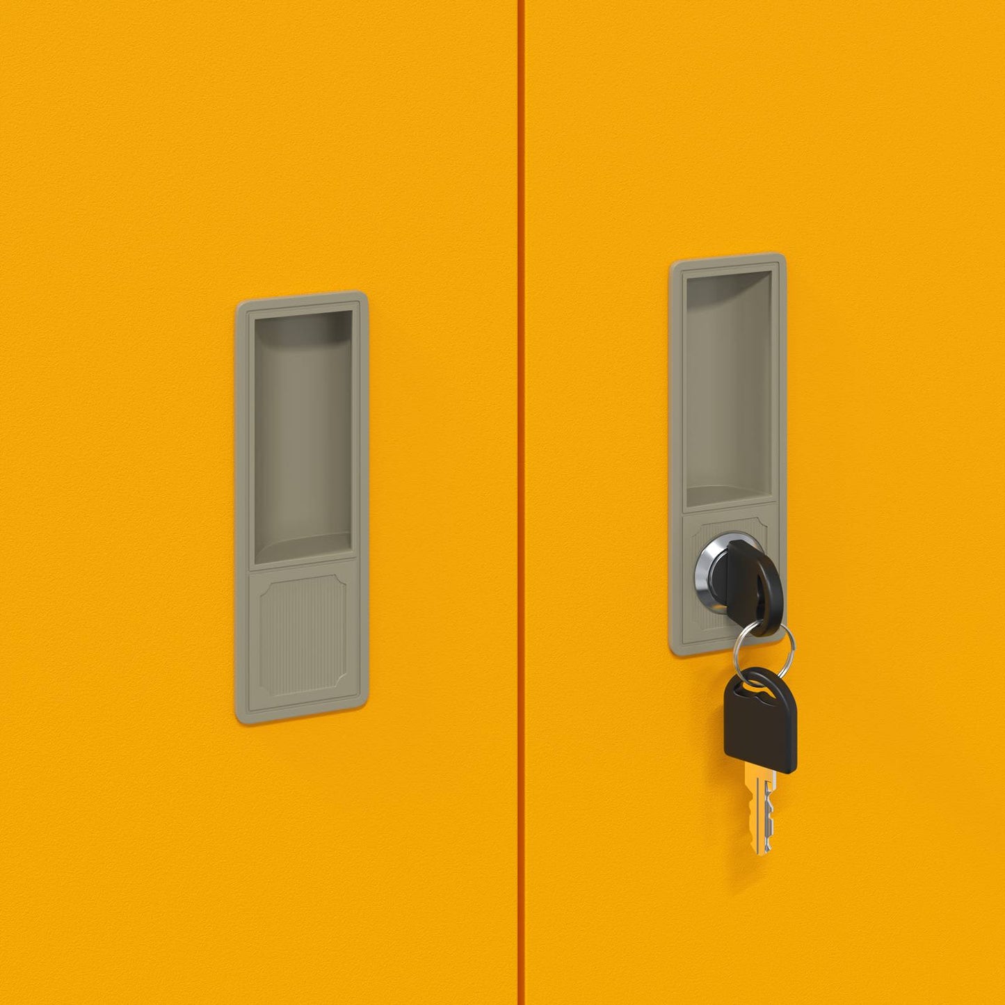 Aufbewahrungsschrank Senfgelb 80 x 40 x 90 cm Stahl