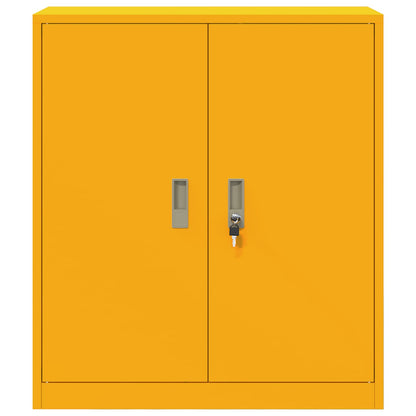 Aufbewahrungsschrank Senfgelb 80 x 40 x 90 cm Stahl