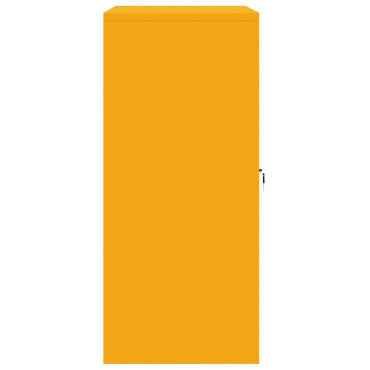 Aufbewahrungsschrank Senfgelb 80 x 40 x 90 cm Stahl