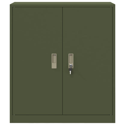 Aufbewahrungsschrank Olive Grün 80 x 40 x 90 cm Stahl