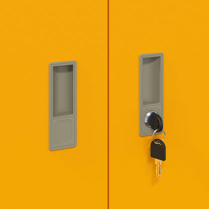 Aufbewahrungsschrank Senfgelb 80 x 40 x 105 cm Stahl