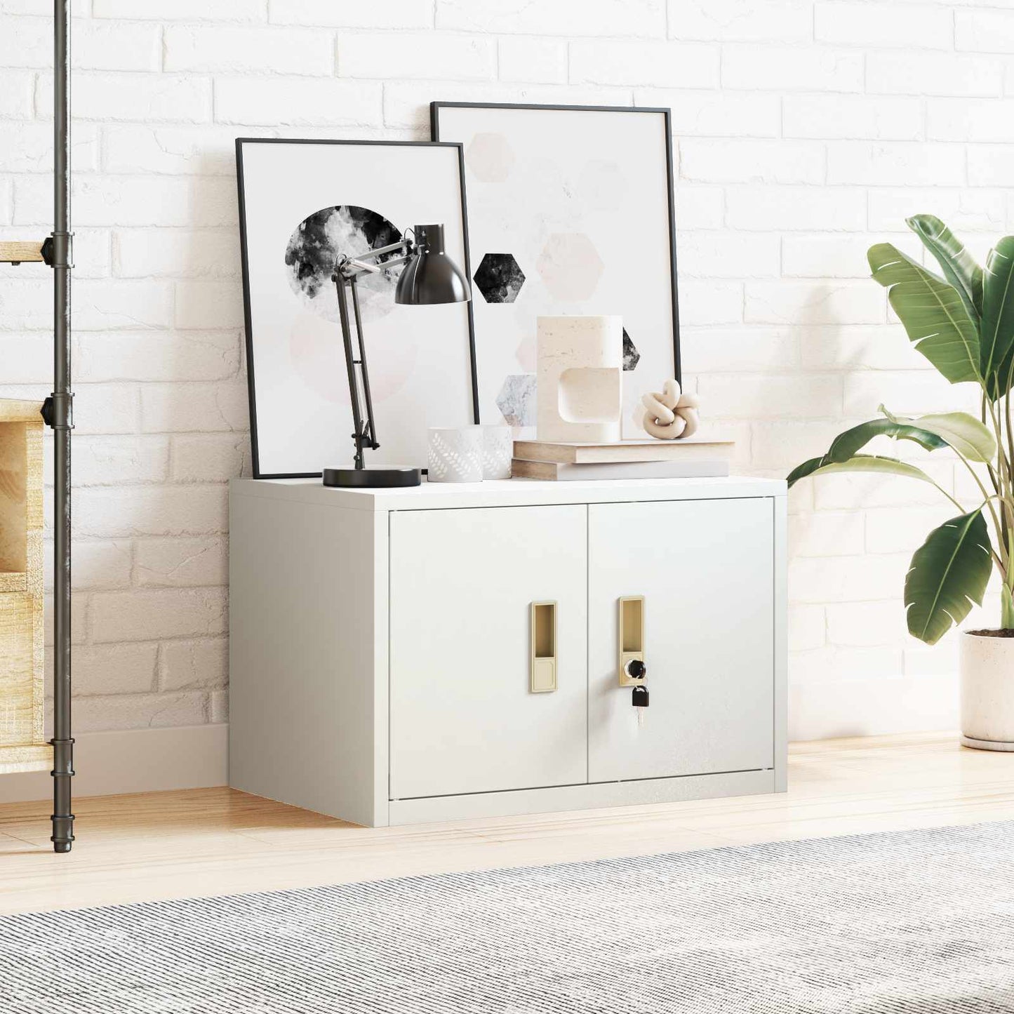 Aufbewahrungsschrank Weiß 60 x 40 x 40 cm Stahl