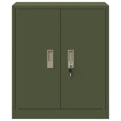 Aufbewahrungsschrank Olive Grün 60 x 40 x 70 cm Stahl