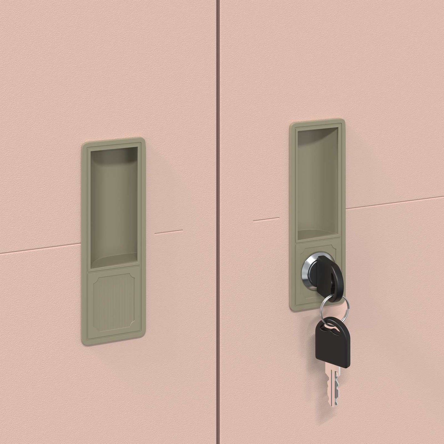 Aufbewahrungsschrank Rosa 60 x 40 x 140 cm Stahl