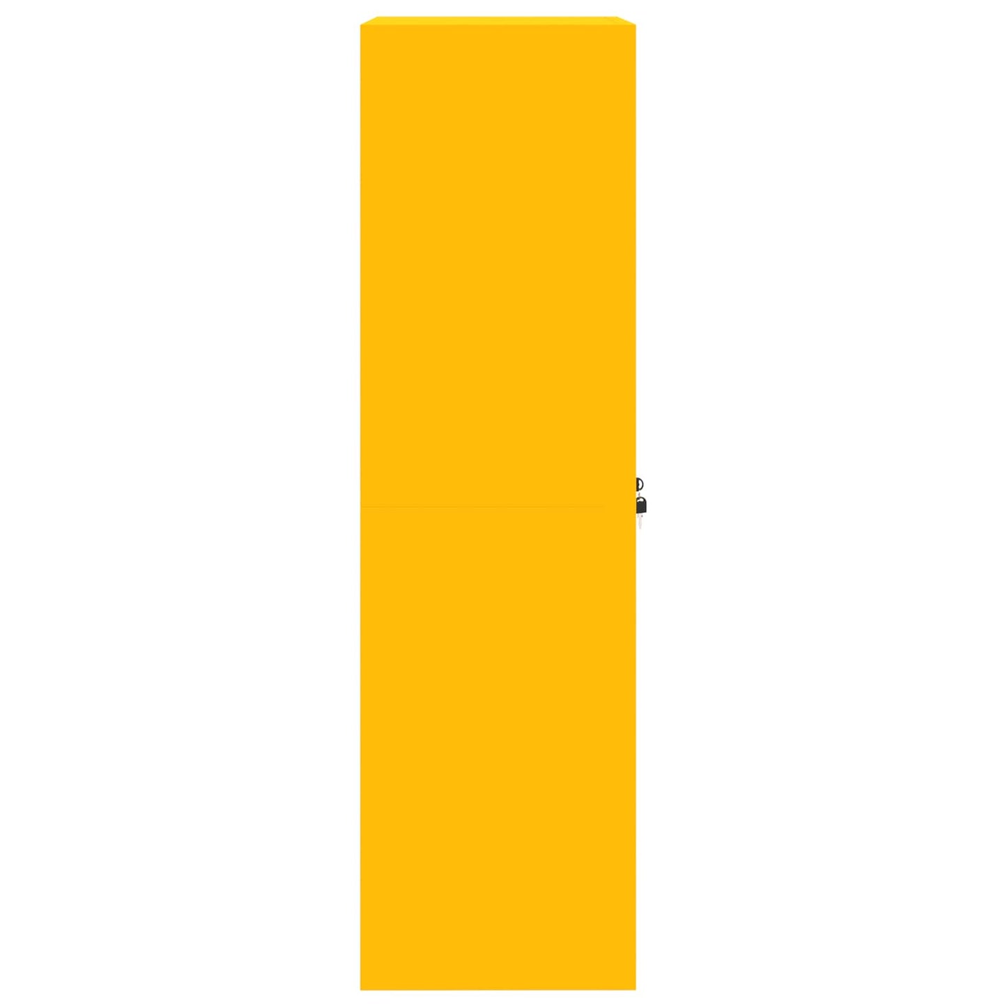 Aufbewahrungsschrank Senfgelb 60 x 40 x 140 cm Stahl