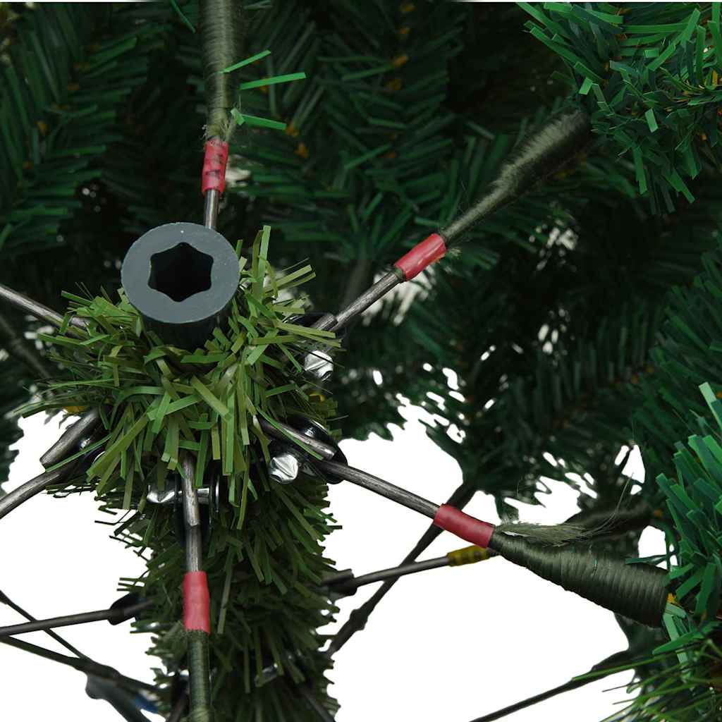 vidaXL Künstlicher Scharnier-Weihnachtsbaum schneebedeckt Grün 240 cm