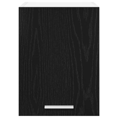 vidaXL Hängeschrank mit Tür Schwarze Eiche und Weiß 30 x 31 x 40 cm