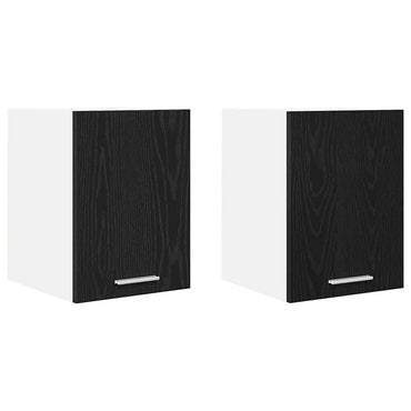 vidaXL Hängeschrank 2 pcs Schwarze Eiche und Weiß 30 x 31 x 40 cm