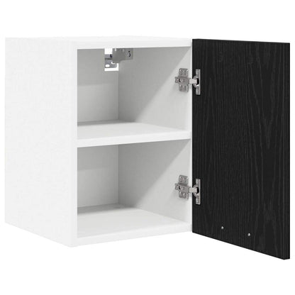 vidaXL Hängeschrank 2 pcs Schwarze Eiche und Weiß 30 x 31 x 40 cm