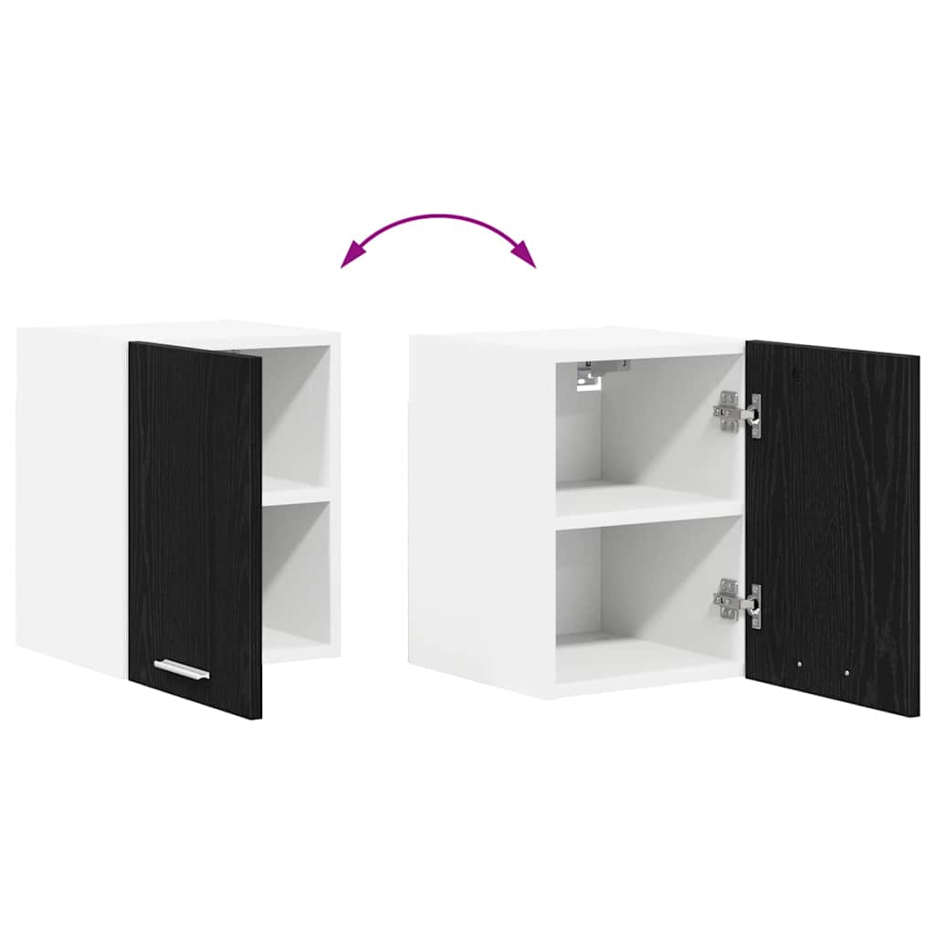 vidaXL Hängeschrank 2 pcs Schwarze Eiche und Weiß 30 x 31 x 40 cm