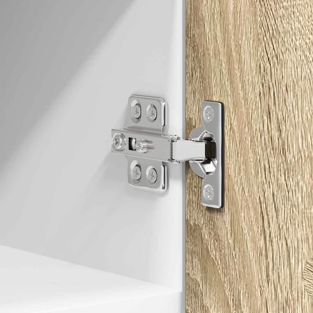 vidaXL Hängeschrank mit Speicher Sonoma-Eiche und Weiß 30 x 31 x 40 cm