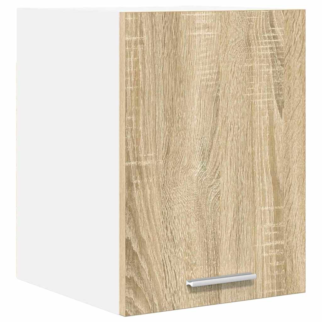 vidaXL Hängeschrank mit Speicher Sonoma-Eiche und Weiß 30 x 31 x 40 cm
