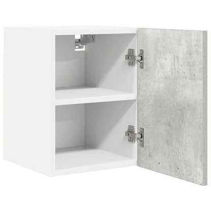 vidaXL Hängeschrank mit Tür 2 pcs Betongrau und Weiß 30 x 31 x 40 cm