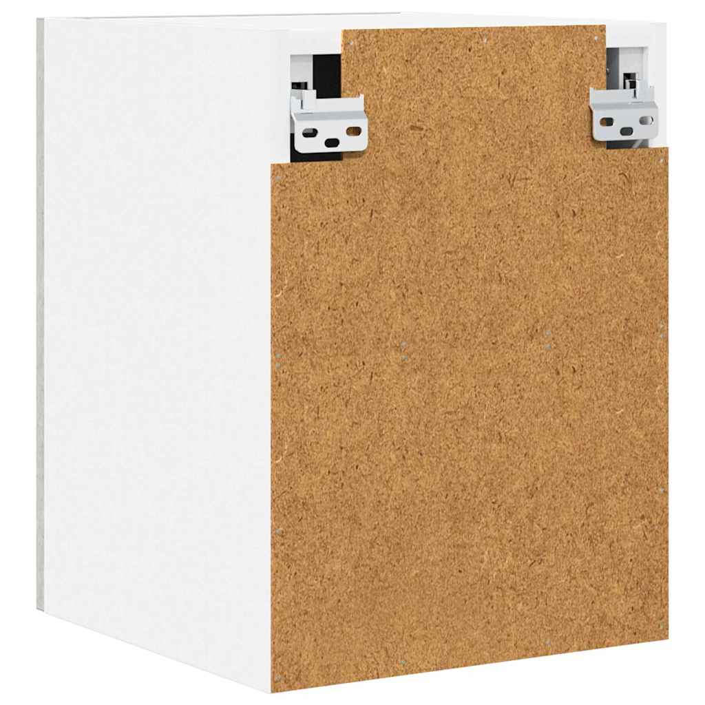 vidaXL Hängeschrank mit Tür 2 pcs Betongrau und Weiß 30 x 31 x 40 cm