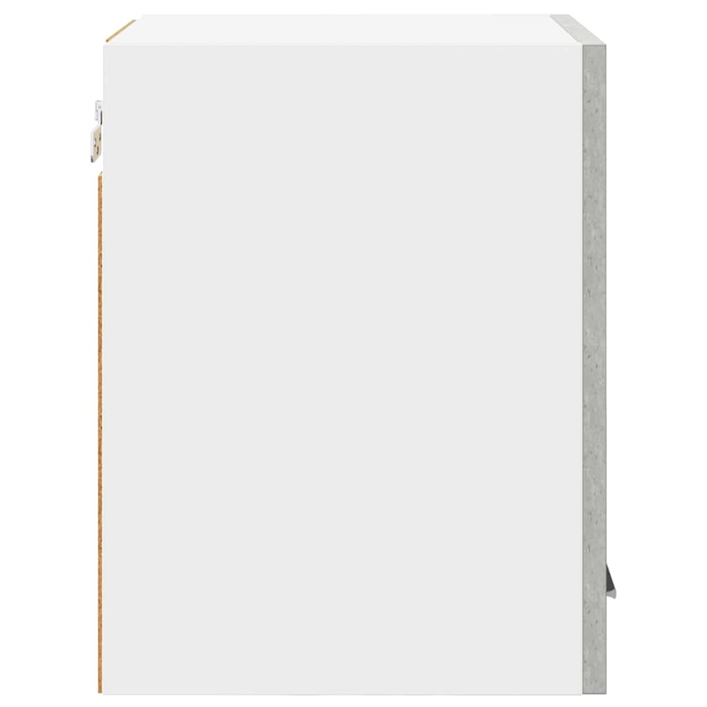 vidaXL Hängeschrank mit Tür 2 pcs Betongrau und Weiß 30 x 31 x 40 cm