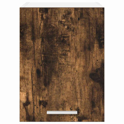 vidaXL Hängeschrank mit Tür Geräucherte Eiche und Weiß 30 x 31 x 40 cm