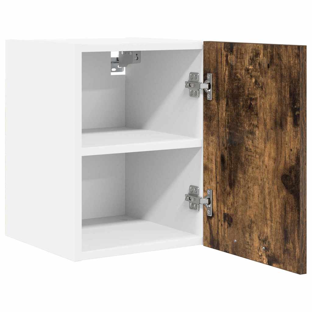 vidaXL Hängeschrank 2 pcs Geräucherte Eiche und Weiß 30 x 31 x 40 cm