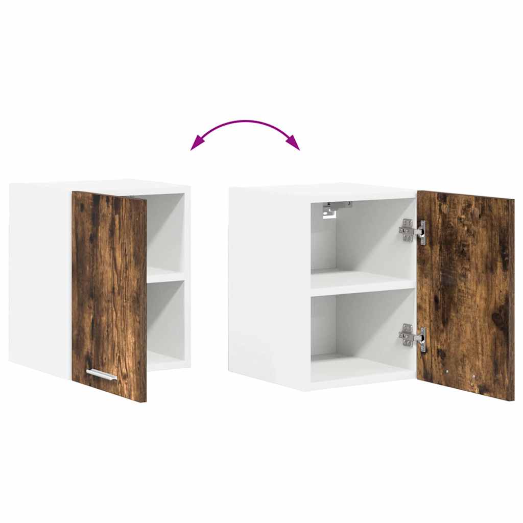 vidaXL Hängeschrank 2 pcs Geräucherte Eiche und Weiß 30 x 31 x 40 cm