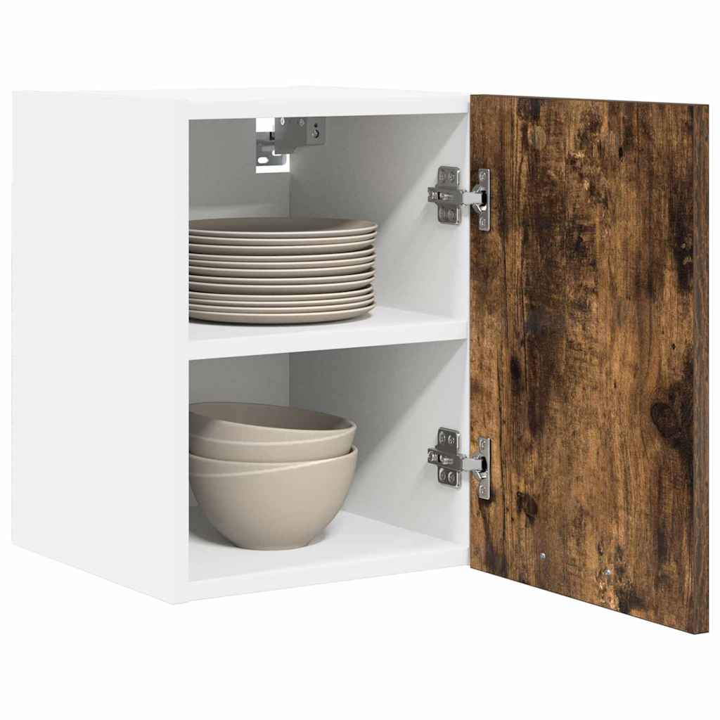 vidaXL Hängeschrank 2 pcs Geräucherte Eiche und Weiß 30 x 31 x 40 cm