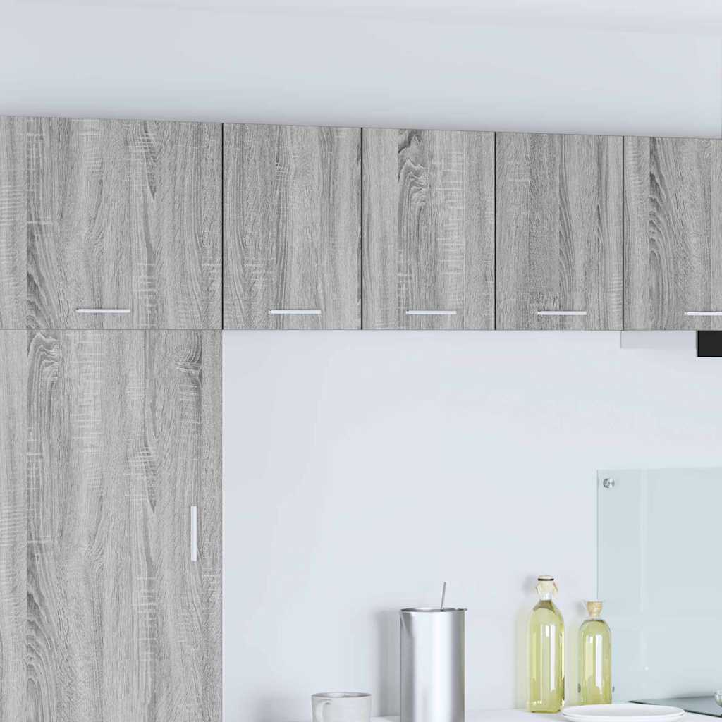 vidaXL Hängeschrank Grau Sonoma und Weiß 30 x 31 x 40 cm Holzwerkstoff