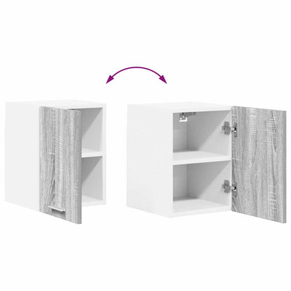 vidaXL Hängeschrank Grau Sonoma und Weiß 30 x 31 x 40 cm Holzwerkstoff