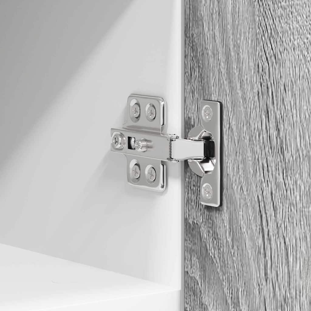 Hängeschrank mit Tür 2 pcs Grau Sonoma und Weiß 30 x 31 x 40 cm
