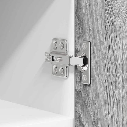 Hängeschrank mit Tür 2 pcs Grau Sonoma und Weiß 30 x 31 x 40 cm
