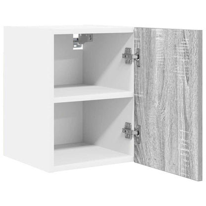 Hängeschrank mit Tür 2 pcs Grau Sonoma und Weiß 30 x 31 x 40 cm
