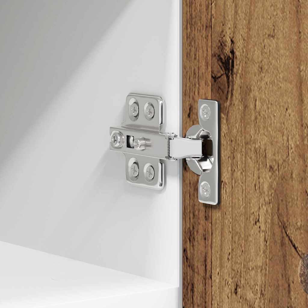 vidaXL Hängeschrank Altes Holz und Weiß 30 x 31 x 40 cm Holzwerkstoff