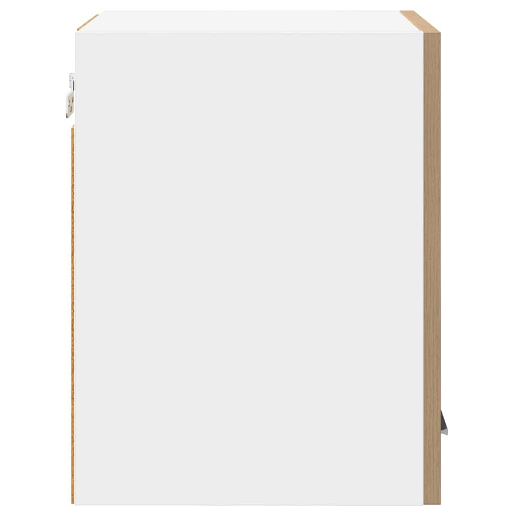 vidaXL Hängeschrank mit Tür Artisan-Eiche und Weiß 30 x 31 x 40 cm