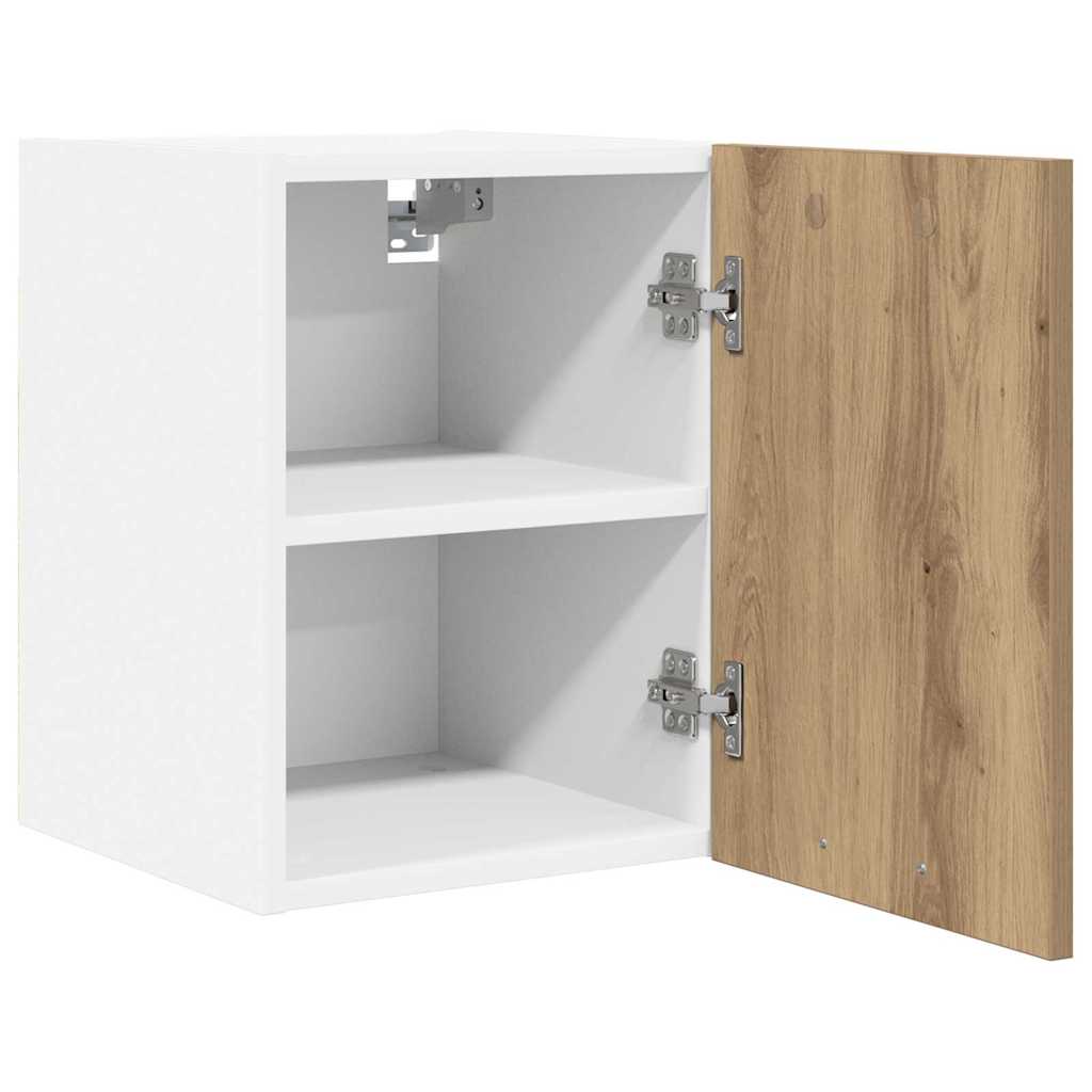 Hängeschrank 2 pcs Artisan-Eiche und Weiß 30 x 31 x 40 cm