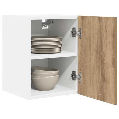 Hängeschrank 2 pcs Artisan-Eiche und Weiß 30 x 31 x 40 cm