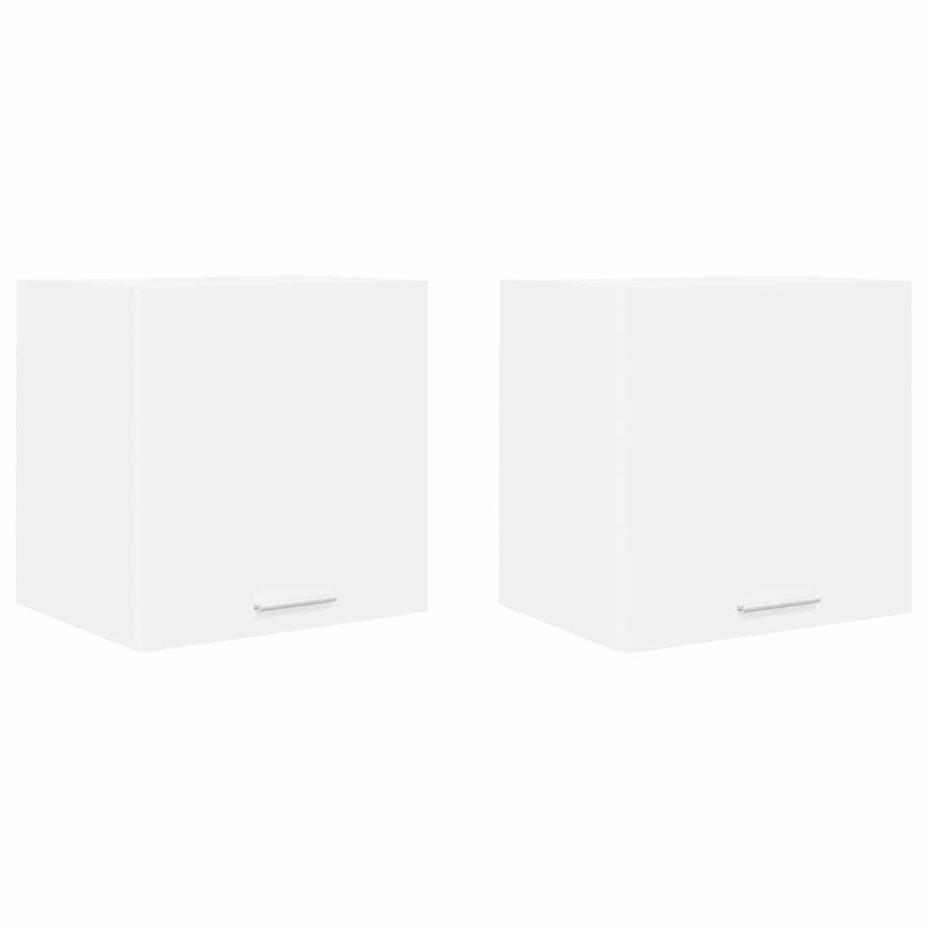 vidaXL Hängeschrank mit Tür 2 pcs Weiß 40 x 31 x 40 cm Holzwerkstoff