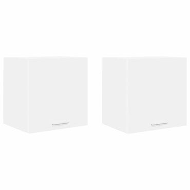 vidaXL Hängeschrank mit Tür 2 pcs Weiß 40 x 31 x 40 cm Holzwerkstoff