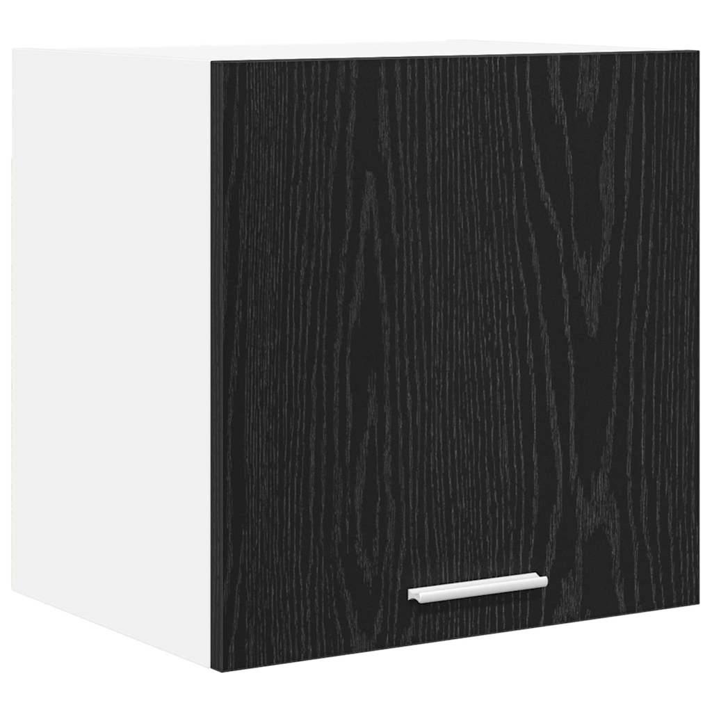 vidaXL Hängeschrank mit Tür Schwarze Eiche und Weiß 40 x 31 x 40 cm