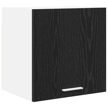vidaXL Hängeschrank mit Tür Schwarze Eiche und Weiß 40 x 31 x 40 cm