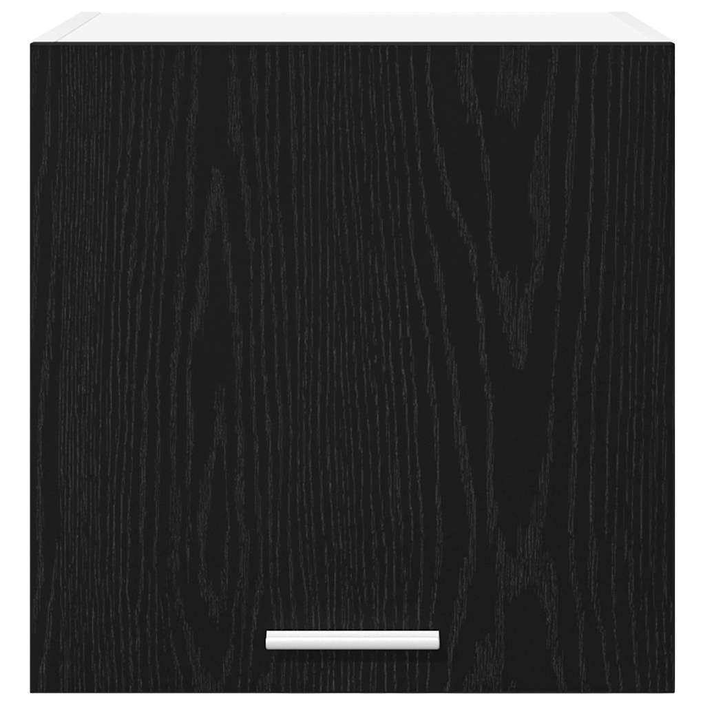 vidaXL Hängeschrank mit Tür Schwarze Eiche und Weiß 40 x 31 x 40 cm