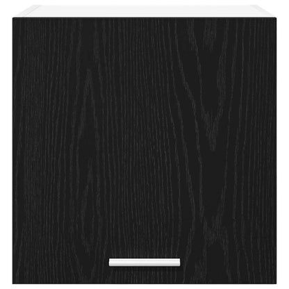 vidaXL Hängeschrank mit Tür Schwarze Eiche und Weiß 40 x 31 x 40 cm