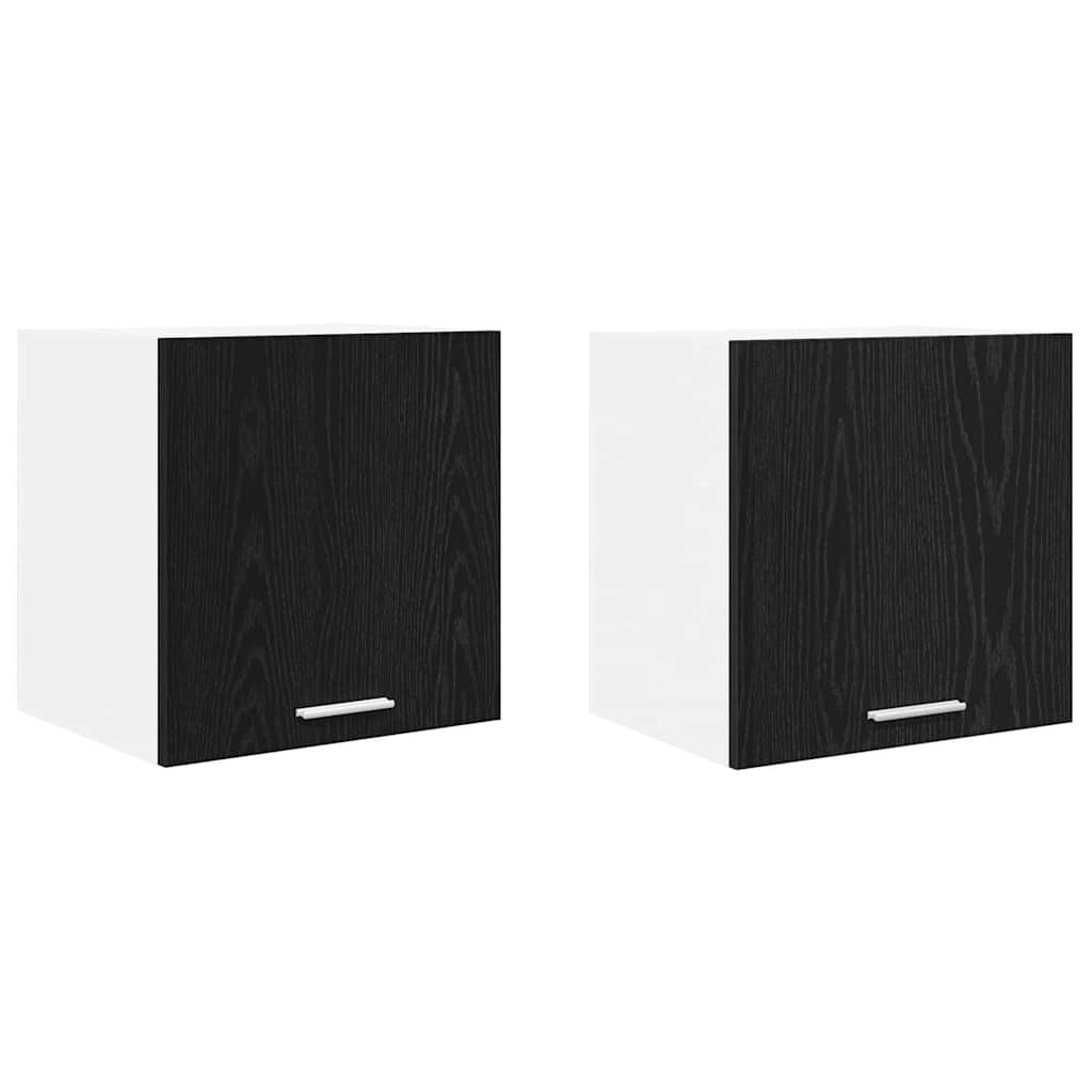 Hängeschrank 2 pcs Schwarze Eiche und Weiß 40 x 31 x 40 cm
